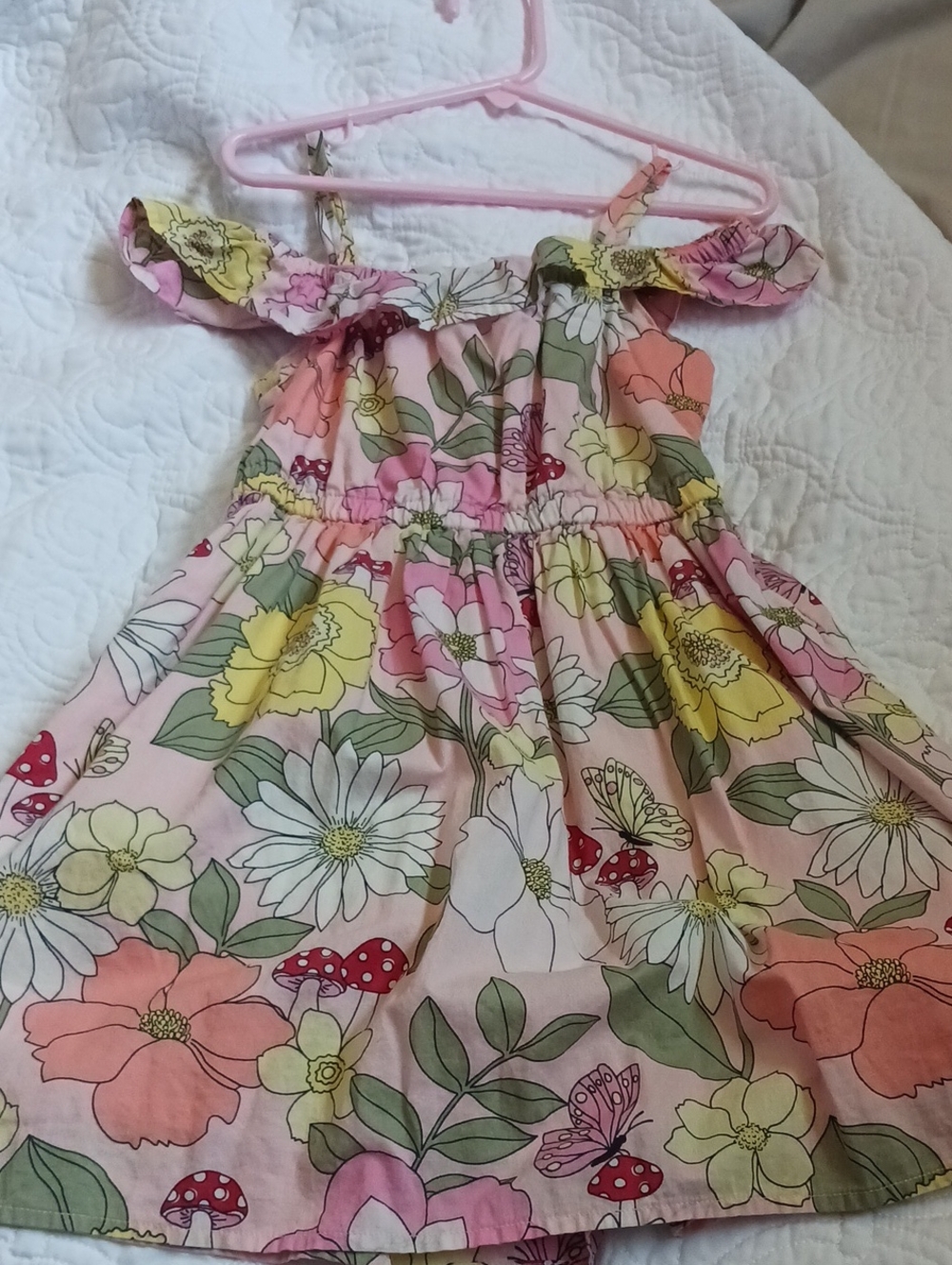 Gymboree Pink Floral Ruffle-Strap Sundress